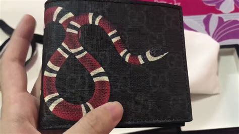 fake vs real gucci snake wallet|gucci wallet authentic real new.